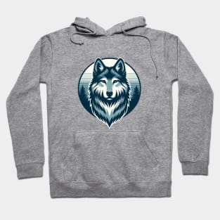 Blue Wolfdog Hoodie